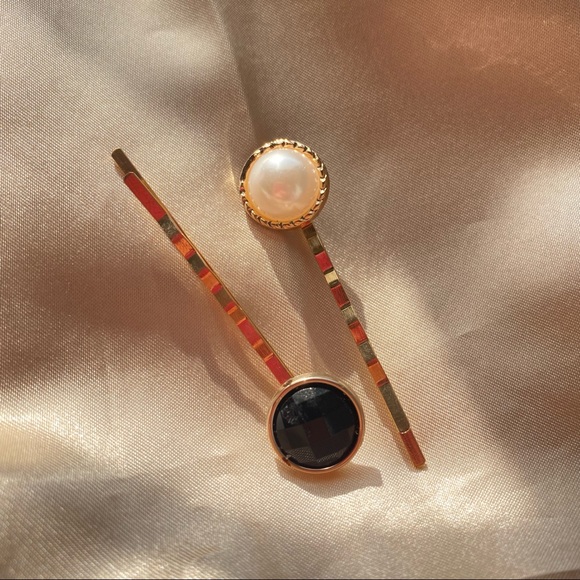 💕Last one Hair Accessory Pearls Golden Stone Hair Clip - Picture 4 of 8